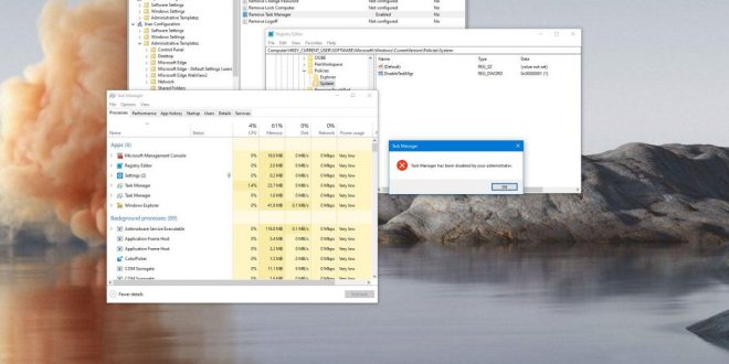 Cara mengaktifkan dan menonaktifkan task manager windows 10